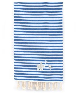 Linum Home Fun In The Sun Glittery Starfish Pestemal Beach Towel