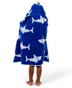 Linum Home Kids 100% Turkish Aegean Cotton Hooded Easy Bath And Beach Wrap For Boys -Avanti Linens Shop 13629100 fpx