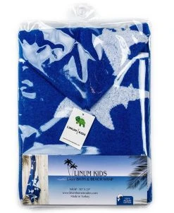 Linum Home Kids 100% Turkish Aegean Cotton Hooded Easy Bath And Beach Wrap For Boys -Avanti Linens Shop 13629103 fpx
