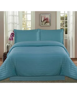 Dream Space Triped Damask Full/Queen Duvet Set