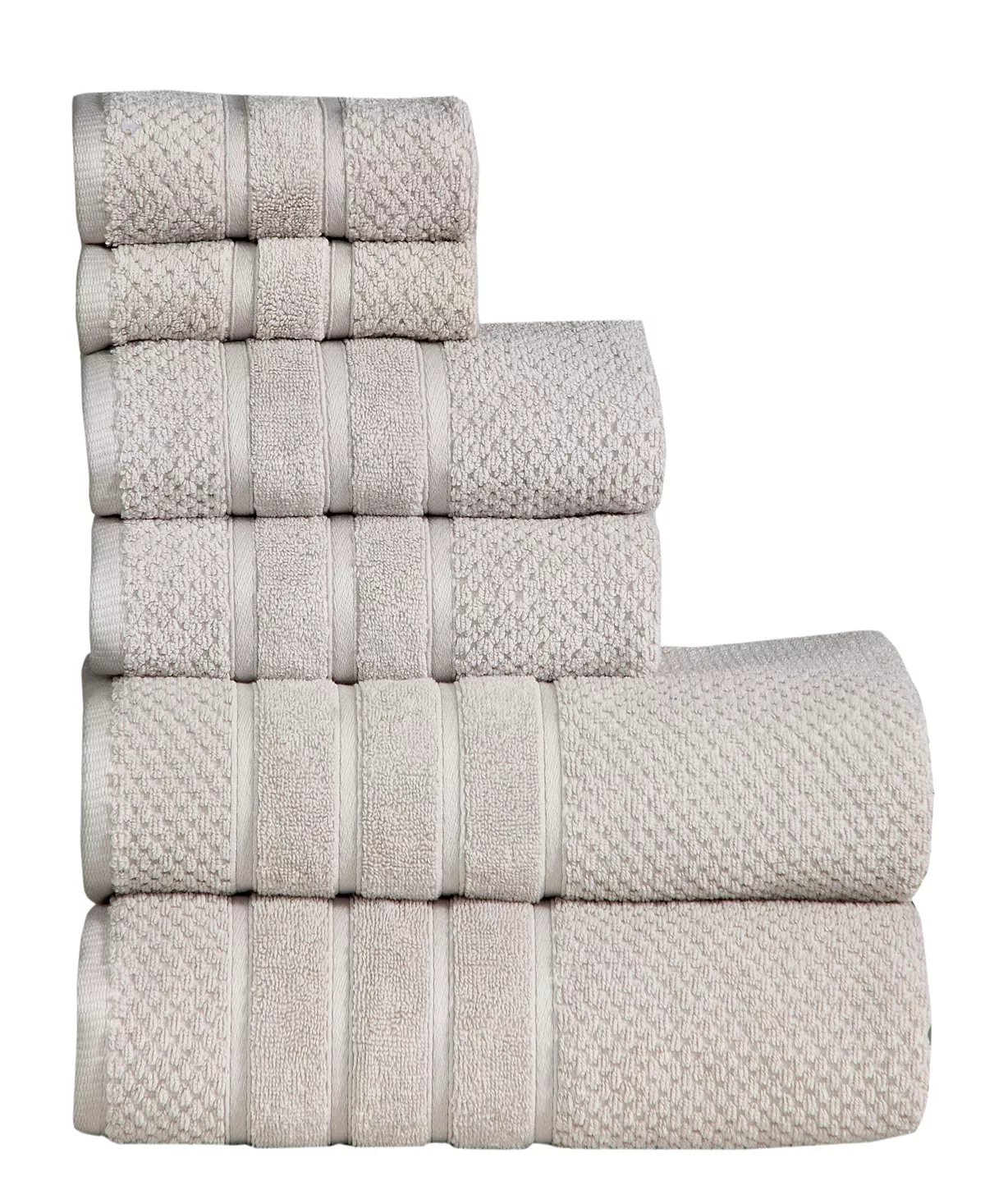 FEATHER & STITCH, NY Eather And Stitch Waffle 6-PC. Towel Set 3 FEATHER & STITCH, NY Eather And Stitch Waffle 6-PC. Towel Set