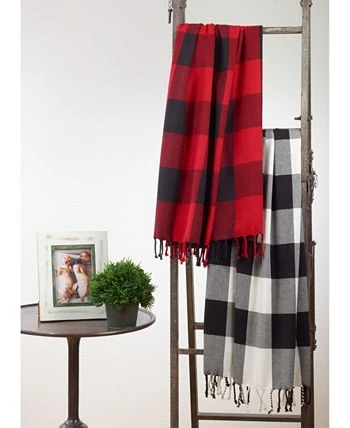 Saro Lifestyle Buffalo Plaid Fringed Throw 4 Saro Lifestyle Buffalo Plaid Fringed Throw - Image 2