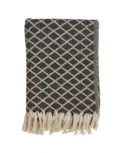 Saro Lifestyle Diamond Tassel Throw