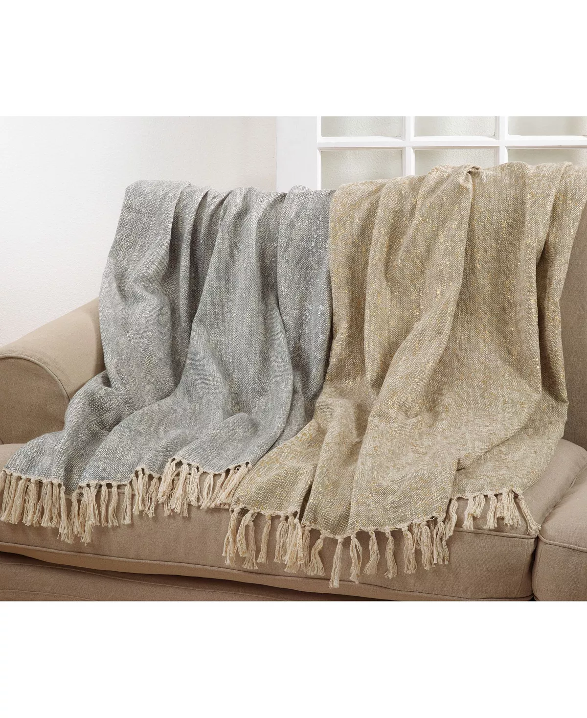 Saro Lifestyle Foil Design Throw 4 Saro Lifestyle Foil Design Throw - Image 2