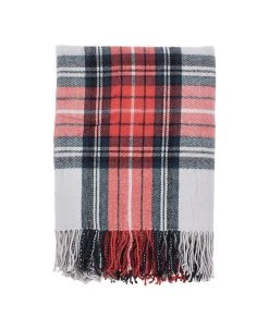 Saro Lifestyle Classic Plaid Throw