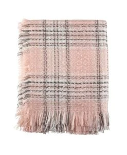Saro Lifestyle Fringe Hem Plaid Throw