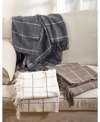Saro Lifestyle Windowpane Throw 4 Saro Lifestyle Windowpane Throw - Image 2