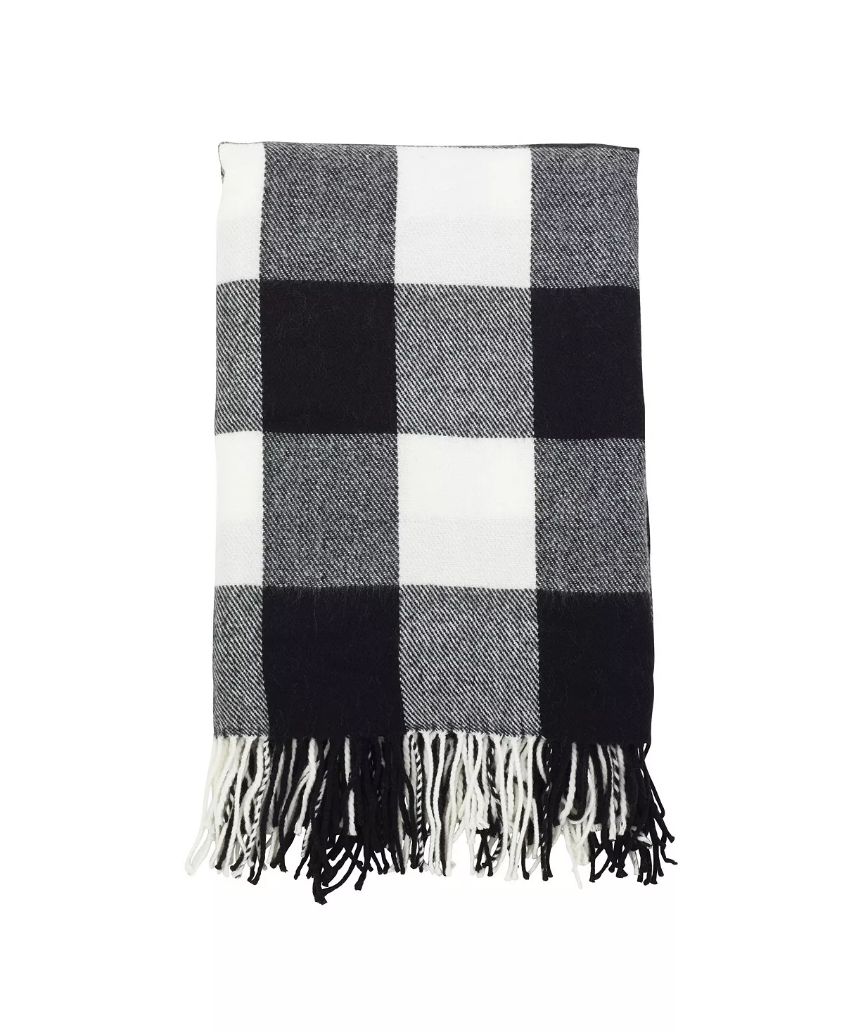 Saro Lifestyle Buffalo Plaid Check Tassel Throw 5 Saro Lifestyle Buffalo Plaid Check Tassel Throw - Image 3