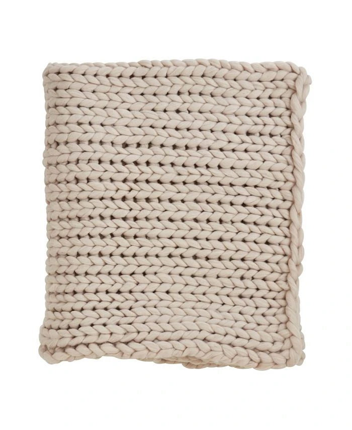 Saro Lifestyle Chunky Woven Knit Throw 3 Saro Lifestyle Chunky Woven Knit Throw