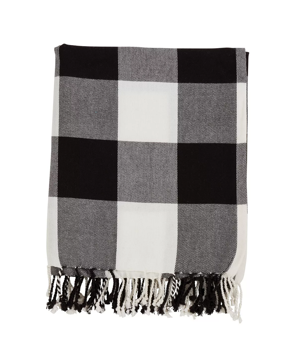 Saro Lifestyle Buffalo Plaid Fringed Throw 3 Saro Lifestyle Buffalo Plaid Fringed Throw