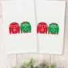 Linum Home Christmas Sweaters Embroidered 100% Turkish Cotton 2-Pc. Hand Towel Set -Avanti Linens Shop 15143537 fpx 1