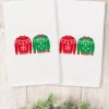 Linum Home Christmas Sweaters Embroidered 100% Turkish Cotton Hand Towels -Avanti Linens Shop 15143537 fpx