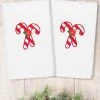 Linum Home Christmas Candy Canes Embroidered 100% Turkish Cotton 2-Pc. Hand Towel Set -Avanti Linens Shop 15143553 fpx 1