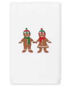 Linum Home Christmas Gingerbread Embroidered 100% Turkish Cotton Hand Towel -Avanti Linens Shop 15143595 fpx