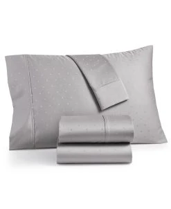 AQ Textiles Bergen House Diamond Dot Extra Deep Pocket 100% Certified Egyptian Cotton 1000 Thread Count 4 Pc. Sheet Set, California King