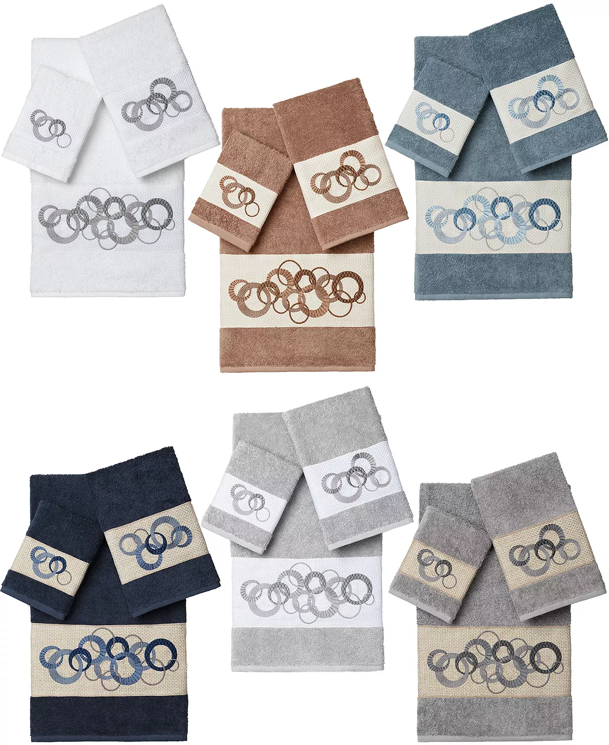 Linum Home Annabelle 3-Pc. Embellished Towel Set 5 Linum Home Annabelle 3-Pc. Embellished Towel Set - Image 3
