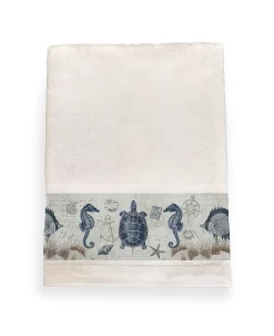 Laural Home Seaside Postcard Bath Towel