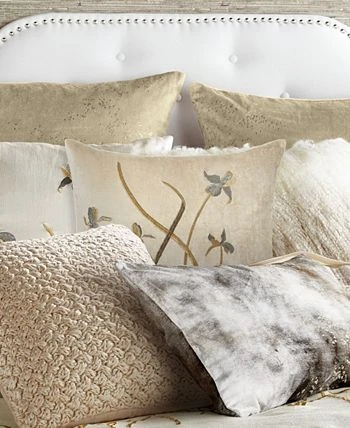 Michael Aram Iris Embroidered Velvet Decorative Pillow 18 X 18 4 Michael Aram Iris Embroidered Velvet Decorative Pillow 18 X 18 - Image 2