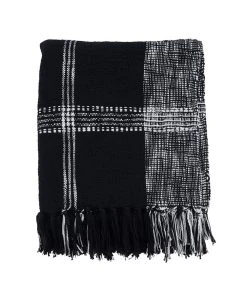 Saro Lifestyle Cotton Plaid Throw Blanket