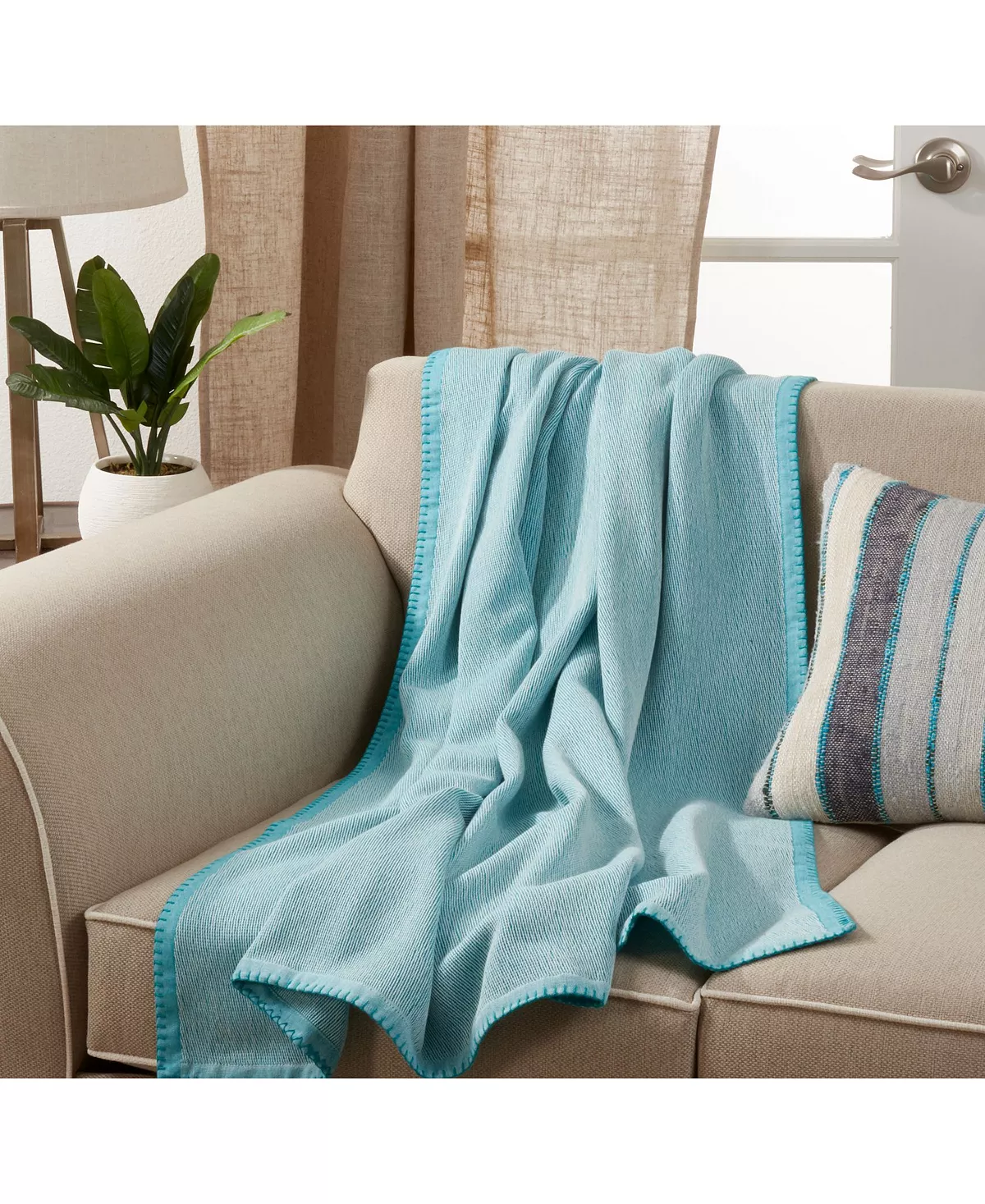 Saro Lifestyle Whipstitch Design Throw Blanket 8 Saro Lifestyle Whipstitch Design Throw Blanket - Image 6