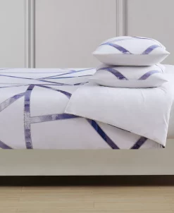 Vince Camuto Home Obelis Metallic 3 Piece Duvet Set, King -Avanti Linens Shop 17150438 fpx