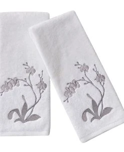 Michael Aram Orchid Embroidered Towel Set, 2 Pieces