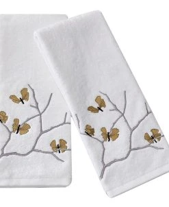 Michael Aram Butterfly Gingko Embroidered Towel Set, 2 Pieces