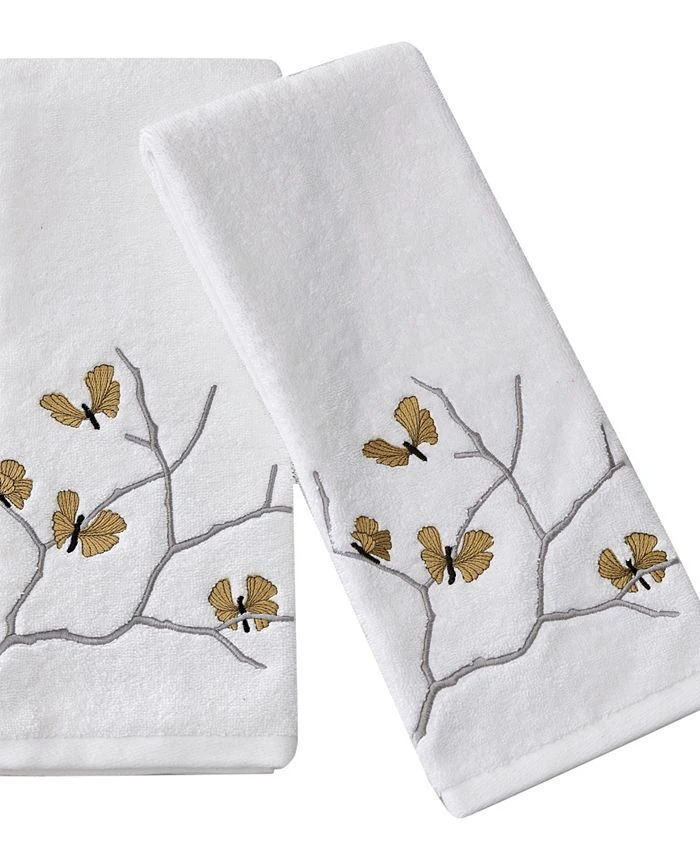 Michael Aram Butterfly Gingko Embroidered Towel Set, 2 Pieces 3 Michael Aram Butterfly Gingko Embroidered Towel Set, 2 Pieces