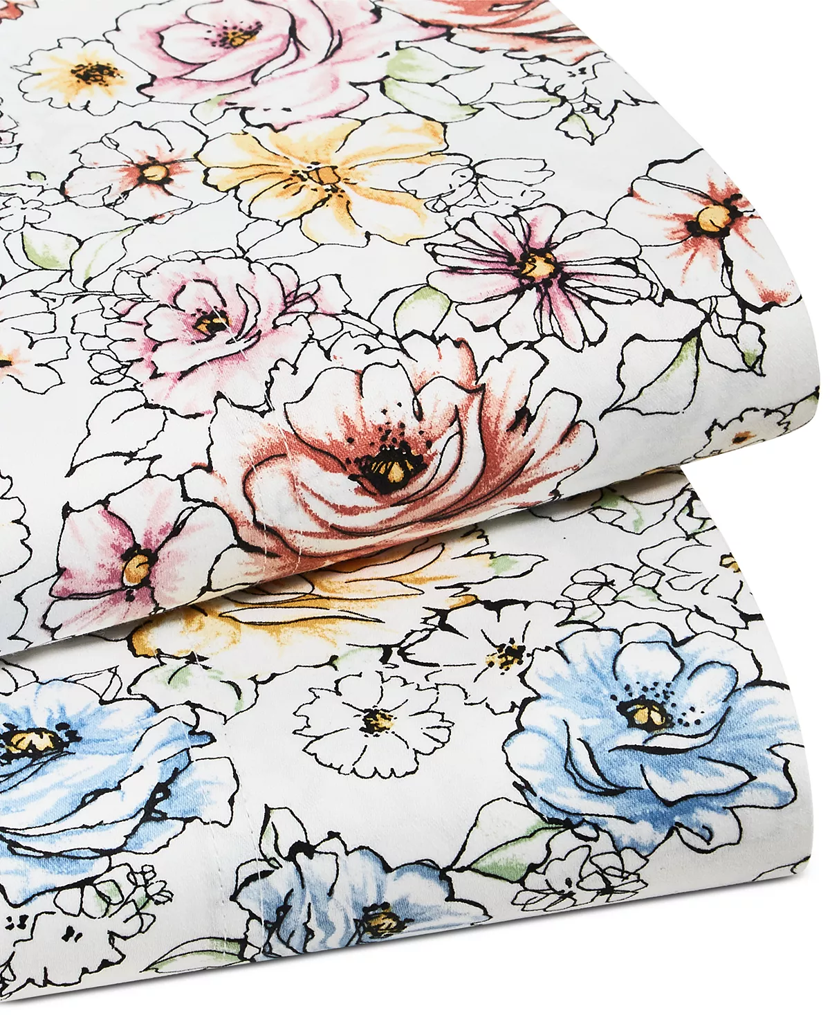 Charter Club Outline Floral 550 Thread Count Cotton Pillowcase Pair, Standard, Created For Macy's 5 Charter Club Outline Floral 550 Thread Count Cotton Pillowcase Pair, Standard, Created For Macy's - Image 3
