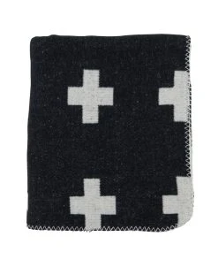 Saro Lifestyle Reversible Plus Sign Design Throw, 60 X 50