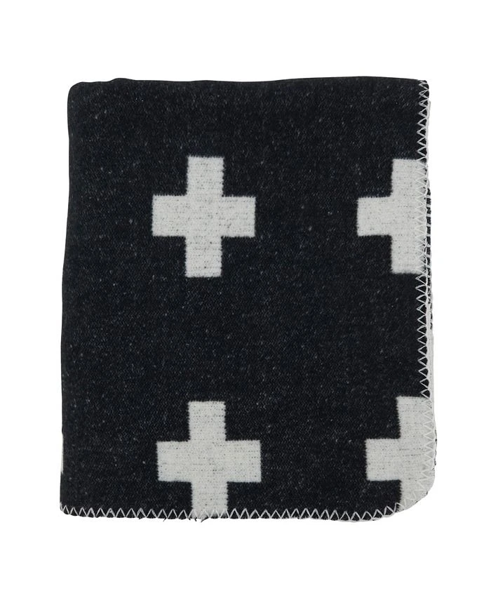 Saro Lifestyle Reversible Plus Sign Design Throw, 60 X 50 3 Saro Lifestyle Reversible Plus Sign Design Throw, 60 X 50