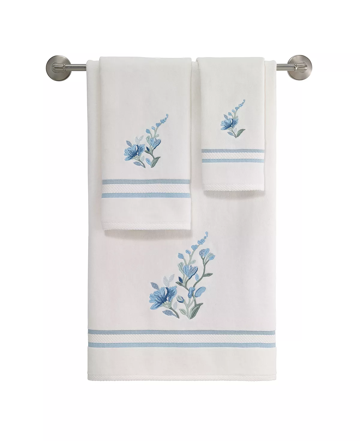Avanti Garden View Cotton Embroidered Bath Towel 5 Avanti Garden View Cotton Embroidered Bath Towel - Image 3