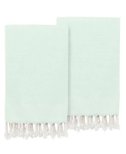 Linum Home Textiles Turkish Cotton Fun In Paradise Pestemal Hand Or Guest Towels, Set Of 2