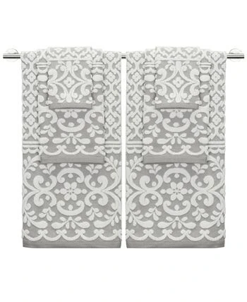 Caro Home Emma 6 Piece Towel Set 4 Caro Home Emma 6 Piece Towel Set - Image 2