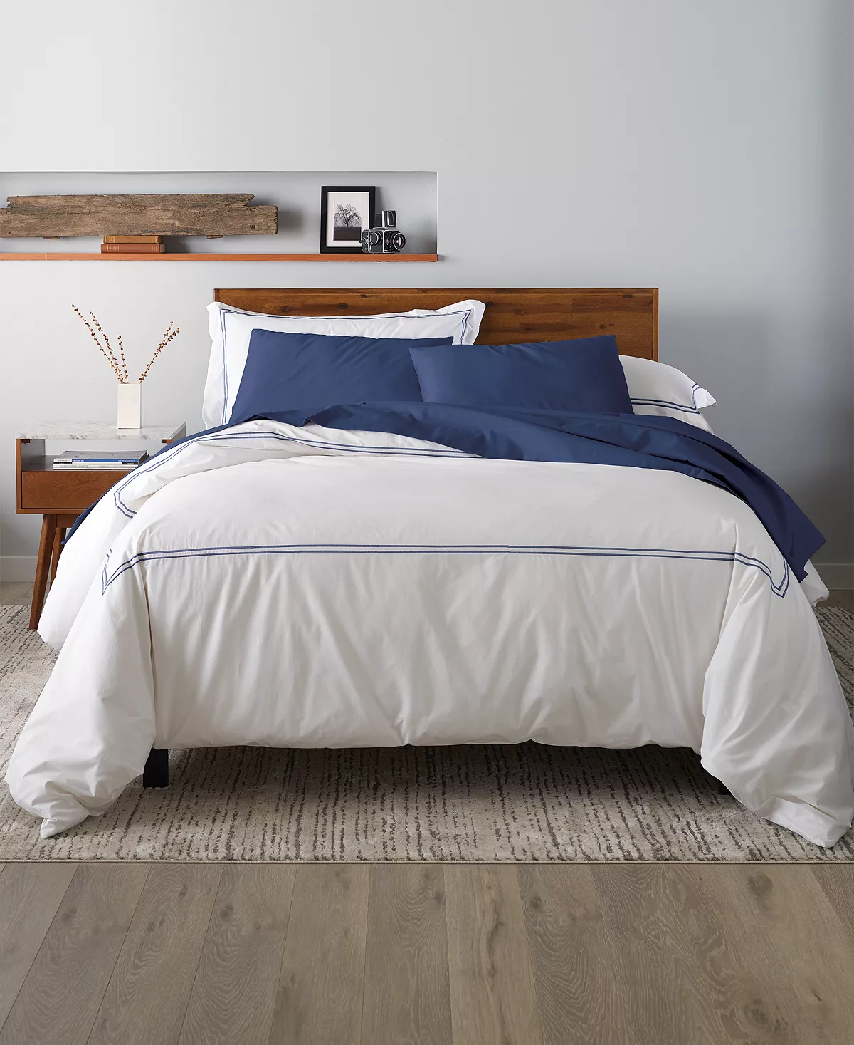 Ella Jayne 100% Cotton Percale 3 Piece Duvet Set With Satin Stitching - Full/Queen 9 Ella Jayne 100% Cotton Percale 3 Piece Duvet Set With Satin Stitching - Full/Queen - Image 7