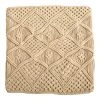 Nearly Natural Boho Cross Woven Macrame Decorative Pillow Cover, 18
