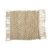 Nearly Natural Boho Fringed Woven Macrame Decorative Pillow Cover, 18