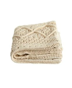 Nearly Natural Boho Woven Macrame Decorative Pillow Cover, 16 -Avanti Linens Shop 21809422 fpx