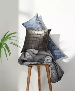 Hotel Collection Boucle Faux Leather Trim Throw, 50 X 70, Created For Macy's -Avanti Linens Shop 22180774 fpx