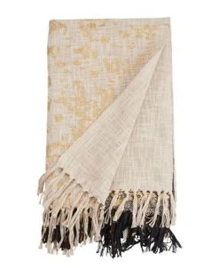 Saro Lifestyle Two-Tone Design Foil Print Throw Blanket, 68 X 52 -Avanti Linens Shop 22259919 fpx