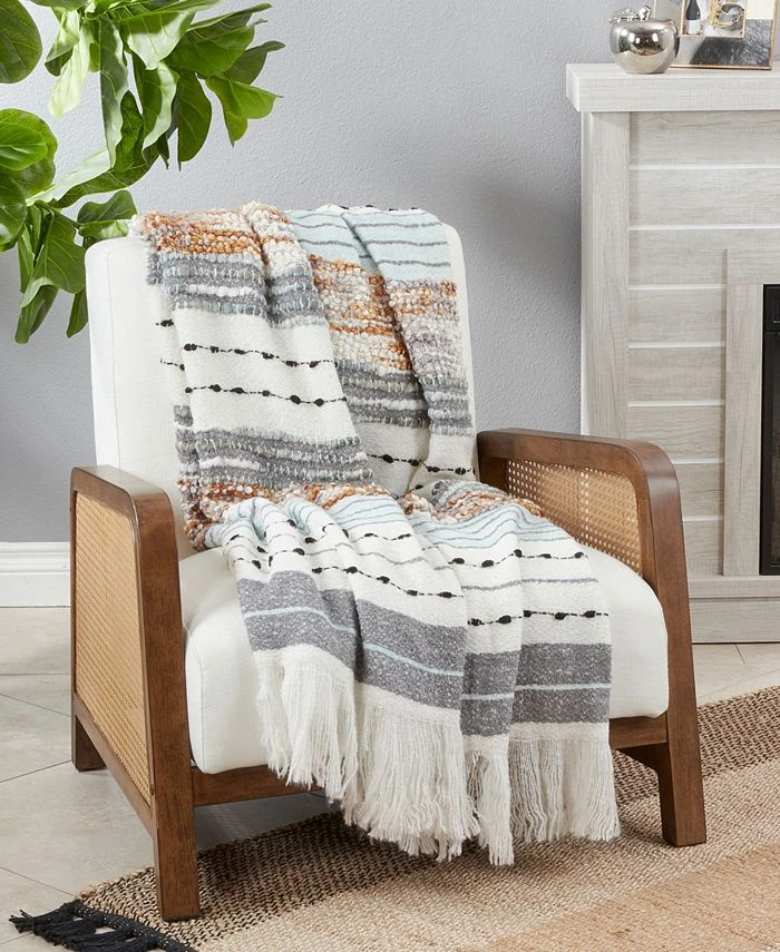 Saro Lifestyle Chunky Woven Design Throw, 50 X 60 3 Saro Lifestyle Chunky Woven Design Throw, 50 X 60
