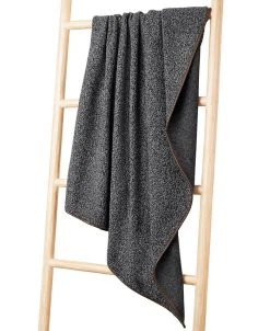 Hotel Collection Boucle Faux Leather Trim Throw, 50 X 70, Created For Macy's