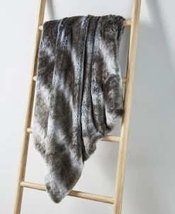 Hotel Collection Hinchilla Faux Fur Throw, 50 X 70, Created For Macy's