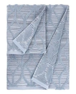 Linum Home Textiles Alev Jacquard 2 Piece Turkish Cotton Bath And Hand Towel Set