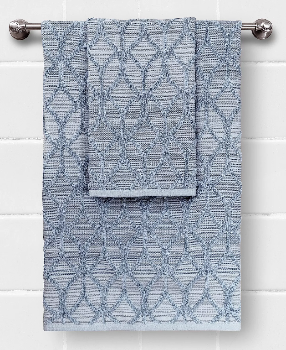 Linum Home Textiles Alev Jacquard 2 Piece Turkish Cotton Bath Towel Set 6 Linum Home Textiles Alev Jacquard 2 Piece Turkish Cotton Bath Towel Set - Image 4