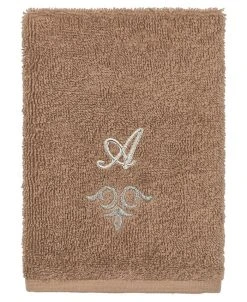 Linum Home Textiles Turkish Cotton Monica Embellished Towel 3 Piece Set - Latte -Avanti Linens Shop 23140269 fpx