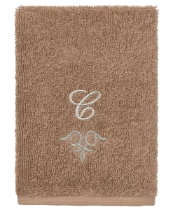 Linum Home Textiles Turkish Cotton Monica Embellished Towel 3 Piece Set - Latte -Avanti Linens Shop 23140276 fpx