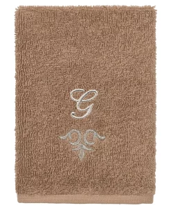 Linum Home Textiles Turkish Cotton Monica Embellished Towel 3 Piece Set - Latte -Avanti Linens Shop 23140289 fpx