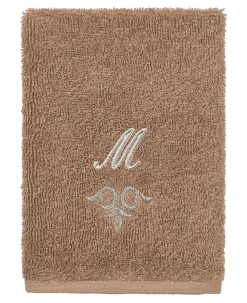 Linum Home Textiles Turkish Cotton Monica Embellished Towel 3 Piece Set - Latte -Avanti Linens Shop 23140309 fpx
