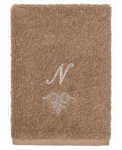 Linum Home Textiles Turkish Cotton Monica Embellished Towel 3 Piece Set - Latte -Avanti Linens Shop 23140314 fpx
